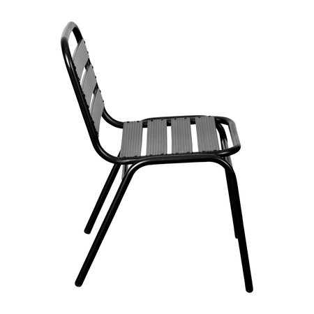 Flash Furniture Commercial Black Restaurant Stack Chair TLH-015C-BK-GG